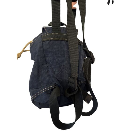 Kipling Navy Blue Nylon Small Backpack With Adjustable Straps & Multiple Pockets - Picture 3 of 5